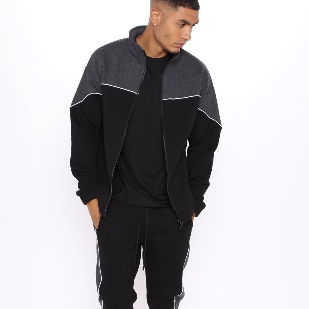 Fashion nova grey and black sweater